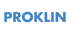 Der blaue Schriftzug PROKLIN in serifenloser Großschrift auf schwarzem Hintergrund.