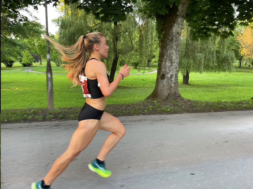 Julia Mayer beim 10-km-Straßenlauf in Karlovac 2022