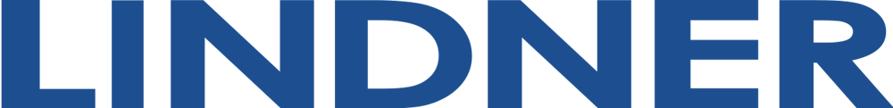 Der blaue Text LINDNER ist auf einem dunkelgrünen Hintergrund zu sehen.