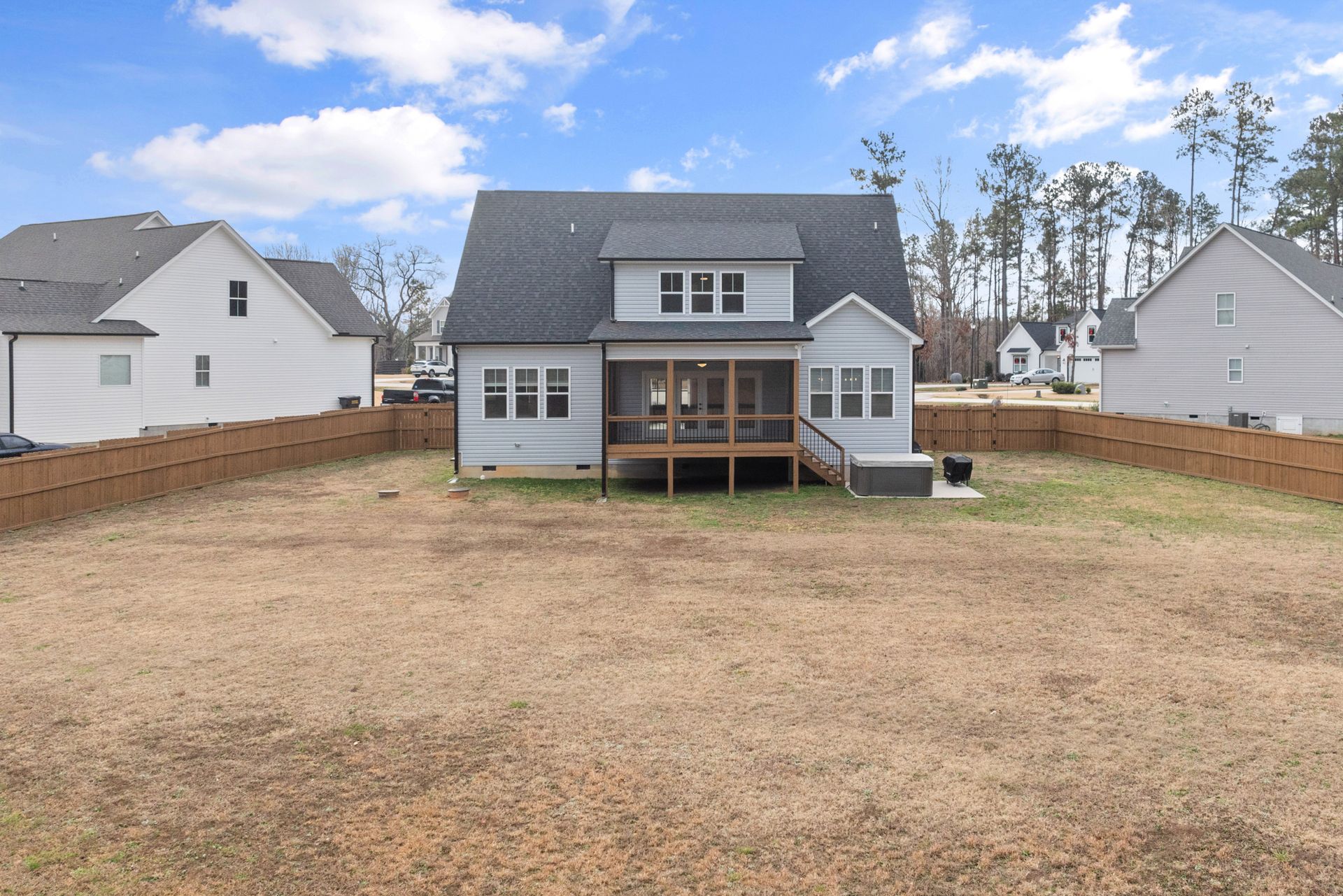 Carmel, Indiana home with a fenced back yard