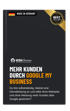 Schwarzer Buchumschlag mit Titel "MIT GOOGLE ADS KUNDENGEWINNEN", "MADE IN GERMANY" und "BEST SELLER" Siegel.