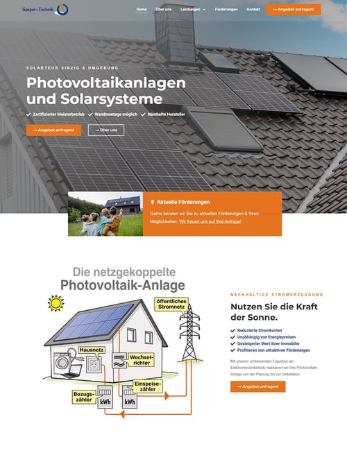 Website von Gasper Technik