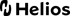 Schwarzes Helios-Logo mit stilisiertem H als Symbol.