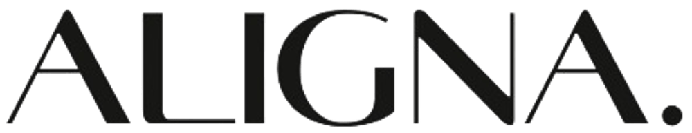 ALIGNA. Logo mit Punkt.