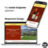 Laptop und Smartphone zeigen eine Website im responsiven Design mit Spirituosenflaschen und Landschaft.