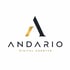 Logo der Andario Digital Agentur mit einem stilisierten Buchstaben A in Gold und Schwarz auf weißem Hintergrund.