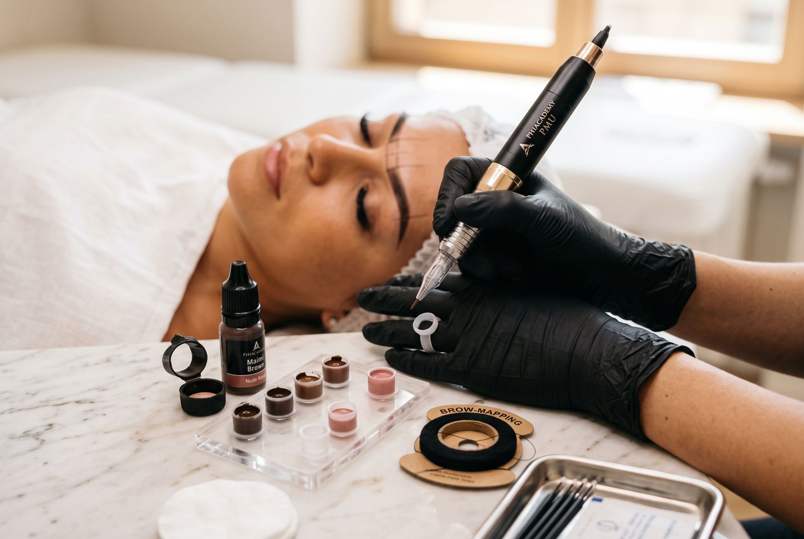 Pigmentierstift und Pigmente im Studio