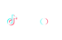 TikTok logo with a white musical note and white "TikTok" text on a dark background.
