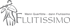 Stilisierte Person spielt Querflöte; Text: „Wenn Querflöte - dann Flutissimo“.