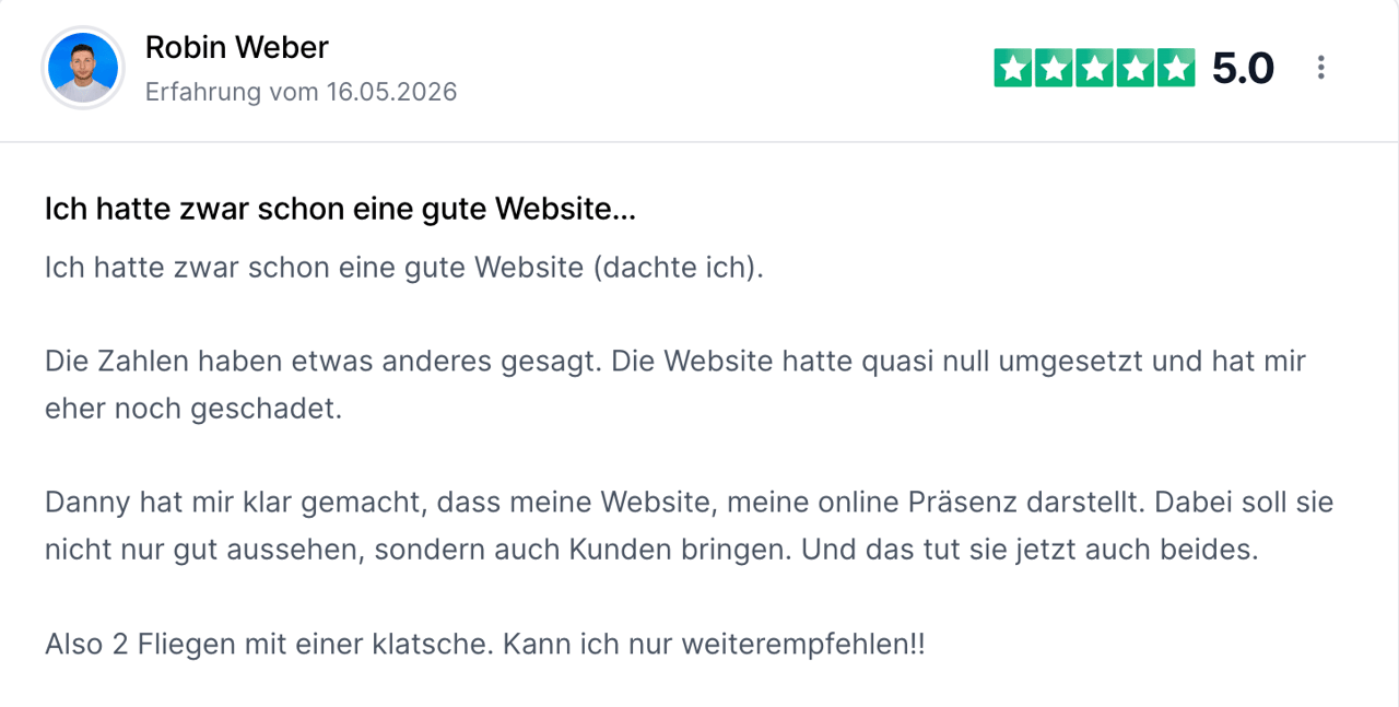 Bewertung von Robin Weber