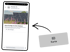 Smartphone zeigt E-Mail von "Example AG" mit Bild von Solarpaneelen und Text "Deine PV-Anlage von Unser Stadtwerk", daneben graue Karte mit "Karte".
