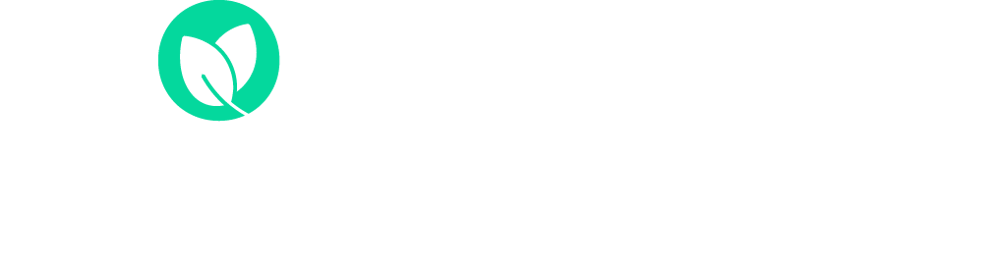 Inovia Erdarbeiten Logo: Text „INOVIA ERDARBEITEN“ in Weiß; das O in Inovia ist ein grüner Kreis mit zwei Blättern.