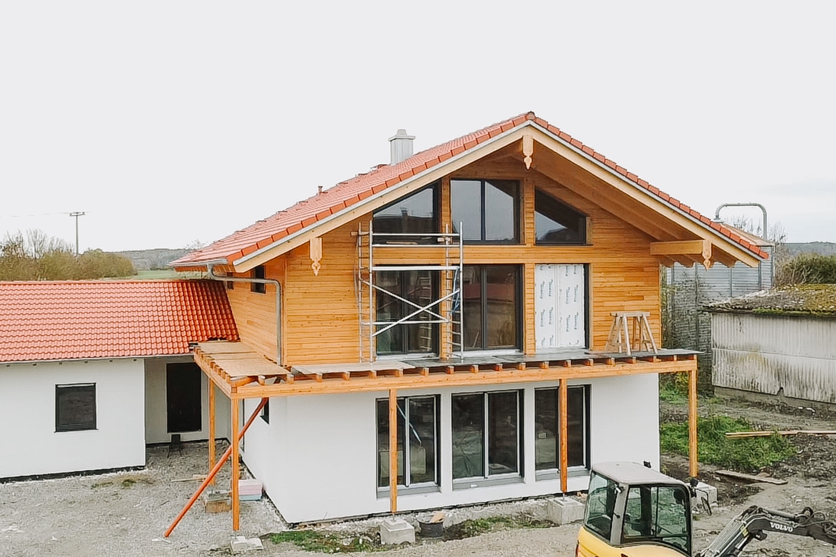 Bau eines Einfamilienhaus in Holzbauweise