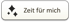 Schaltfläche mit drei glänzenden Sternen und dem Text "Zeit für mich".