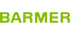 Das Wort „BARMER“ in leuchtend grüner Schrift auf dunkelgrünem Hintergrund.