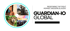Four images in a circle: child, elephants, cheetah, and a crowd; with "GUARDIAN-IO GLOBAL" text.