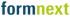 formnext Logo mit "form" in Blau und "next" in Grün