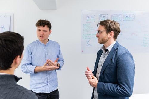 Allbound Team am Whiteboard