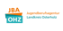 Logo der Jugendberufsagentur Landkreis Osterholz mit "JBA" in Orange und "OHZ" in Türkis auf dunklem Hintergrund.