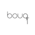 Schwarzer Schriftzug "bouq." auf dunkelgrünem Hintergrund.