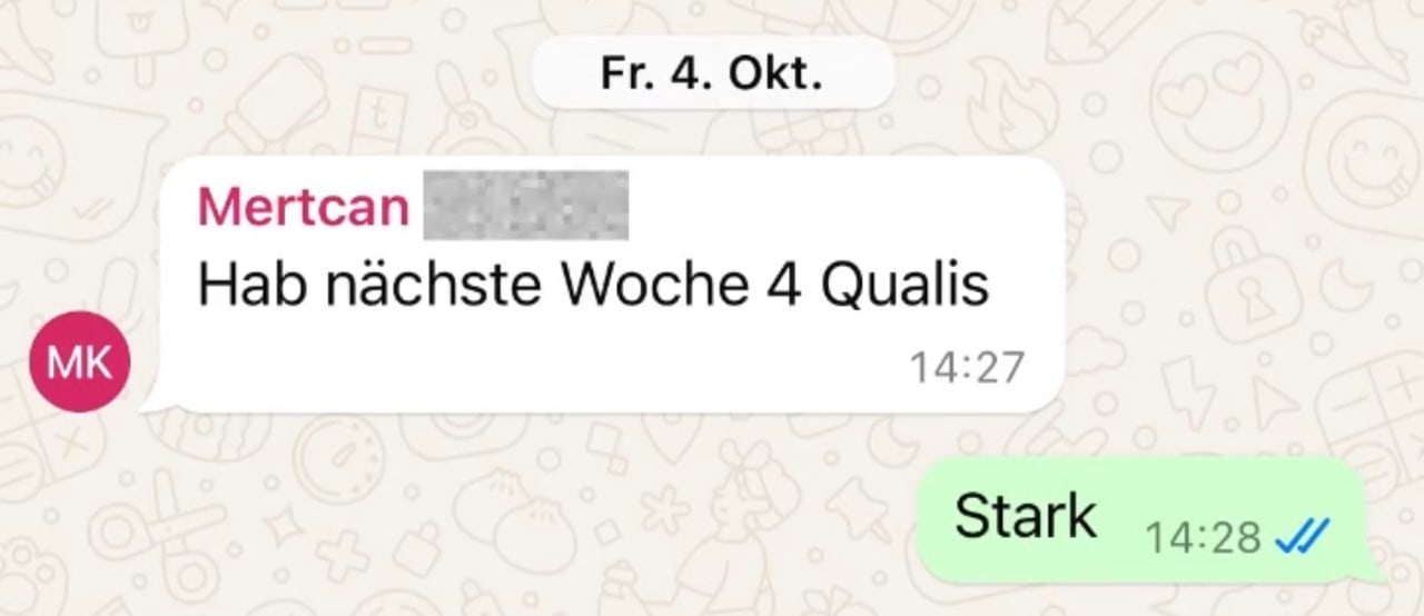 Kundenergebnis: 4 Qualis nächste Woche