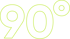 Grün umrandete Zahl 90 mit Grad-Symbol auf schwarzem Hintergrund.