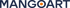 Das MANGOART-Logo, dunkelblau auf grünem Hintergrund, mit einem orangefarbenen Punkt im "O".
