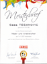 Meisterbrief von Tesanovic Sasa