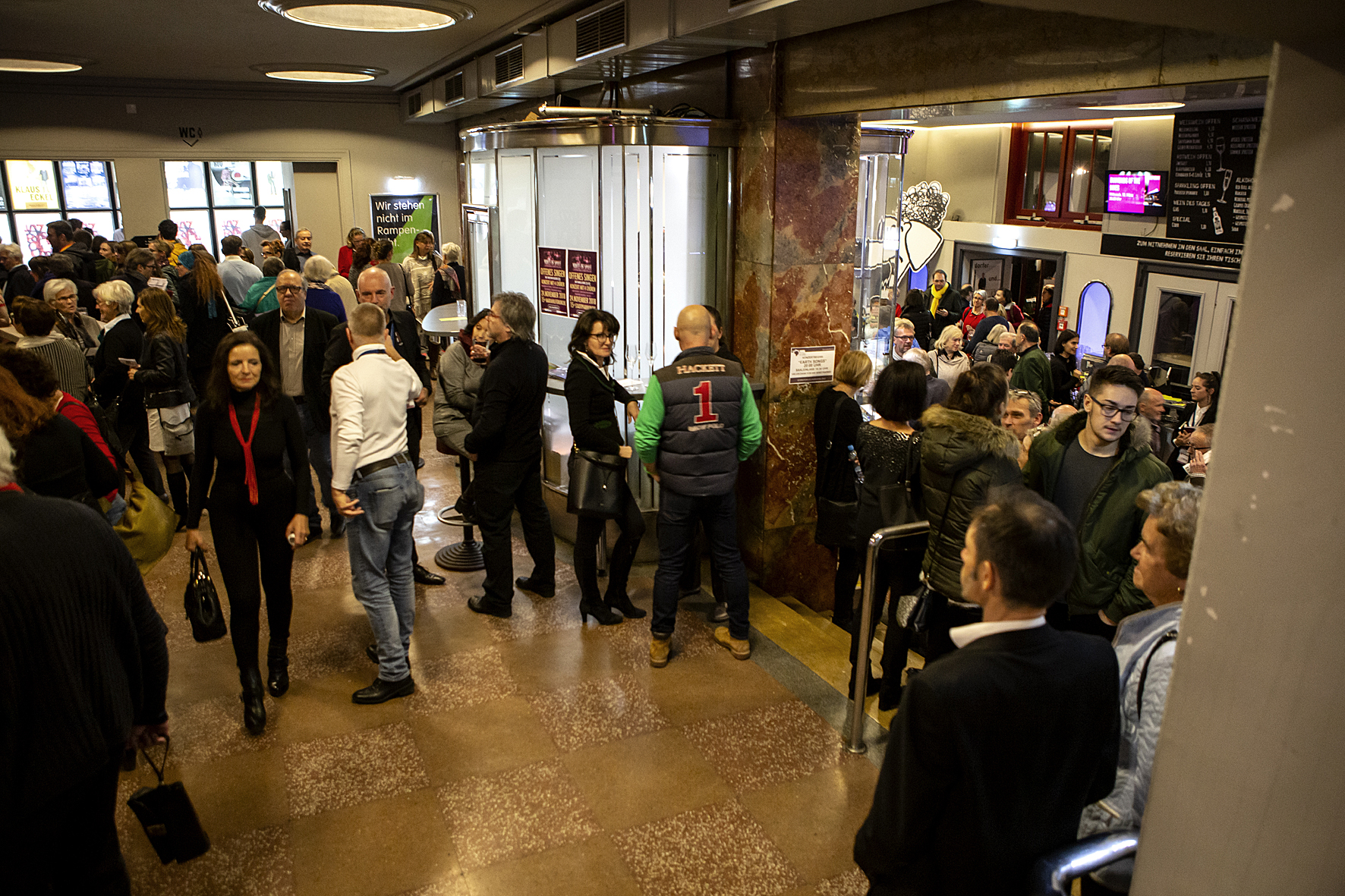 Singers meeting between concerts under the festival theme Roots, Voices of Spirit 2018, Graz