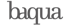 Das Wort „baqua“ in dunklem Grau auf dunkelgrünem Hintergrund.