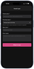 Мобільний екран з формою "Новий курс", що містить поля для назви, розкладу, ціни та опису курсу, а також кнопку "Зберегти курс".