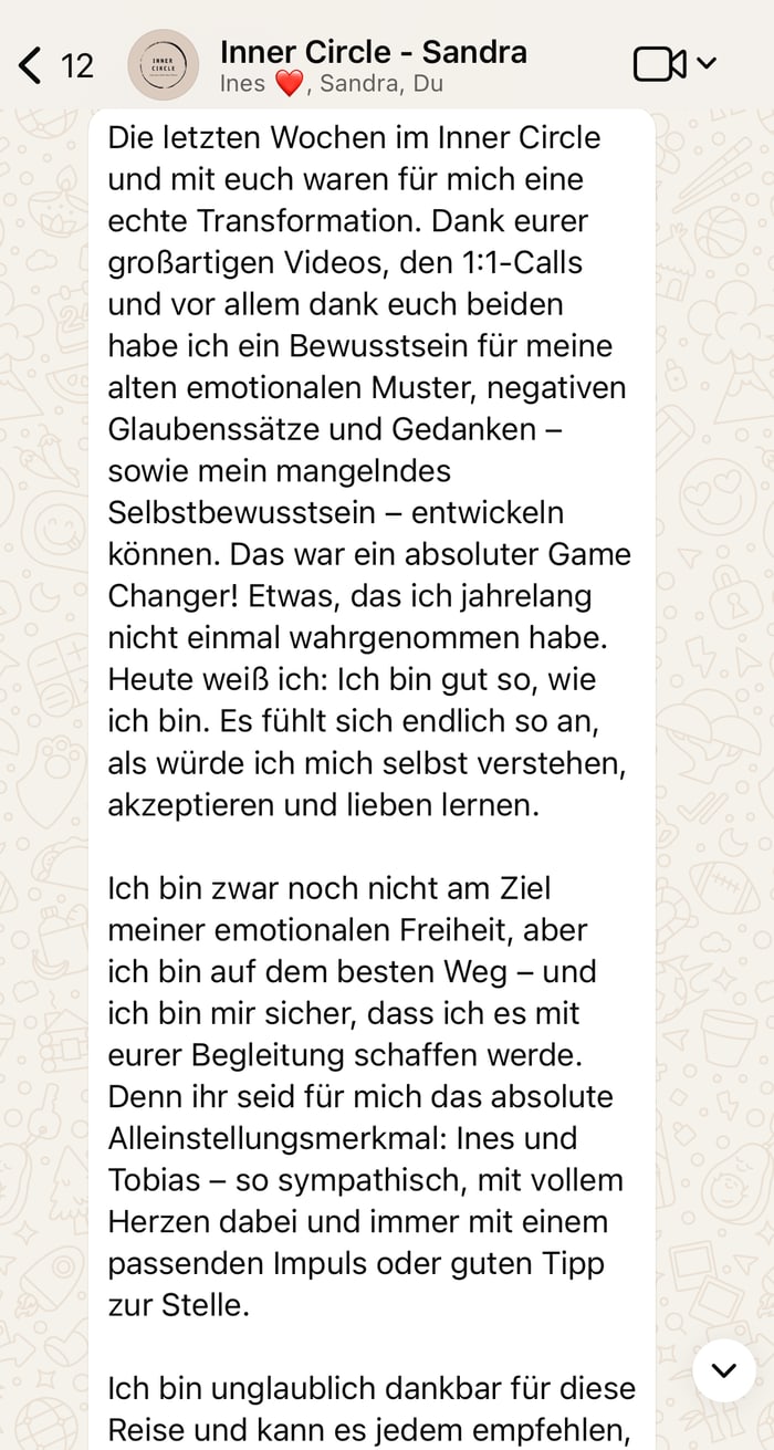 Nachricht von Sandra