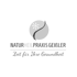 Kundenlogo: NATURHEILPRAXIS GEISSLER mit Yin-Yang-Symbol, darunter "Zeit für Ihre Gesundheit"