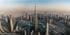 Aerial view of the Burj Khalifa and skyscrapers in Downtown Dubai, 2021.