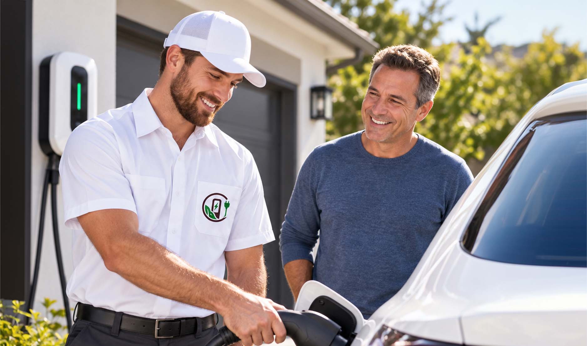 Electric vehicle charging at a home in Sunnyvale, California