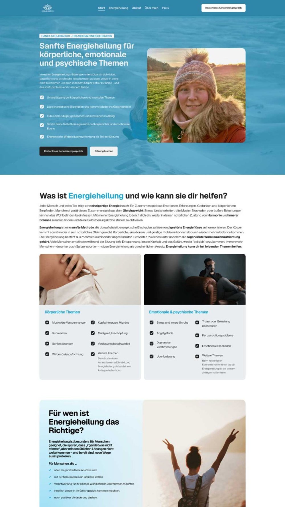 Webdesign-Projekt: Website-Beispiel für Coaches
