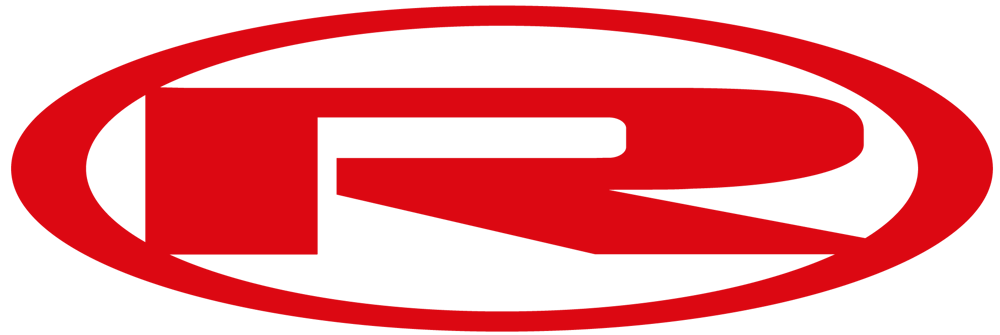 Rieju Logo: R in rotem Oval, schwarzer Text "RIEJU" und "FOR EVERYDAY ADVENTURE".