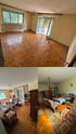 Wohnzimmer vor und nach einer Haushaltsauflösung