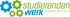 Logo mit drei Zahnrädern und Text "studierenden WERK VORDERPFALZ".