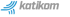 Blaues Katikom-Logo mit einem Wellensymbol links neben dem Text.