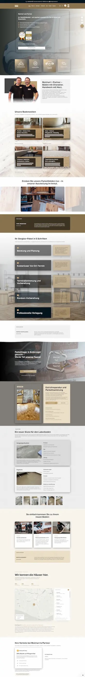 Website Reichart & Partner Fußböden