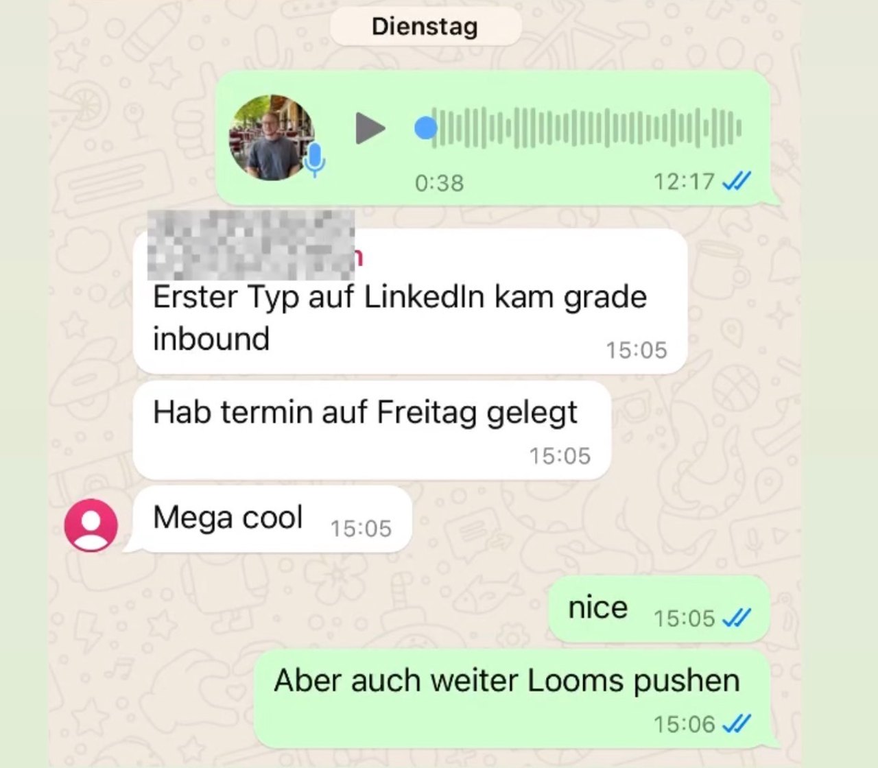 Kundenergebnis: Erster Inbound-Lead auf LinkedIn, Termin gelegt