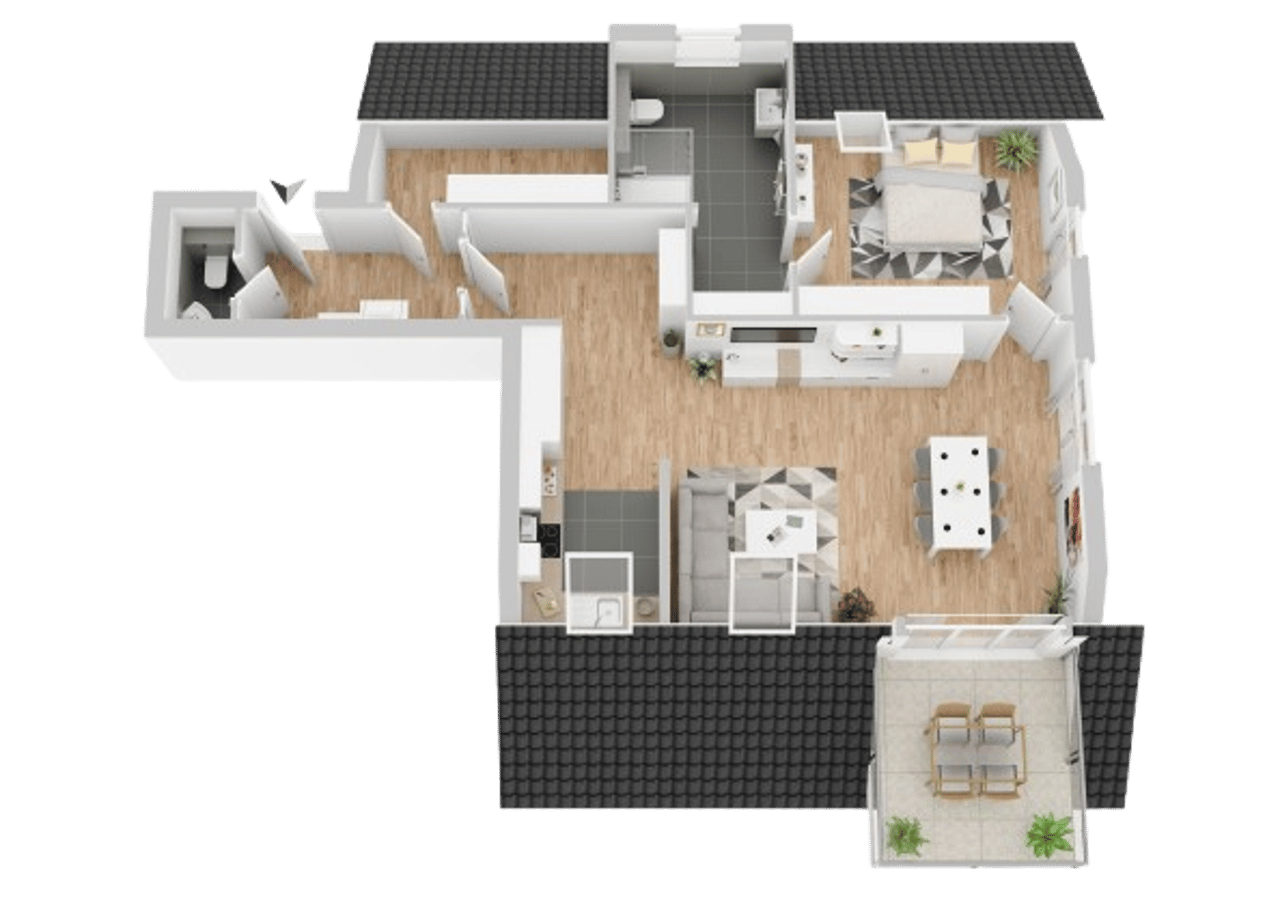 Grundriss Wohnung 8, DG, 84,72 m²