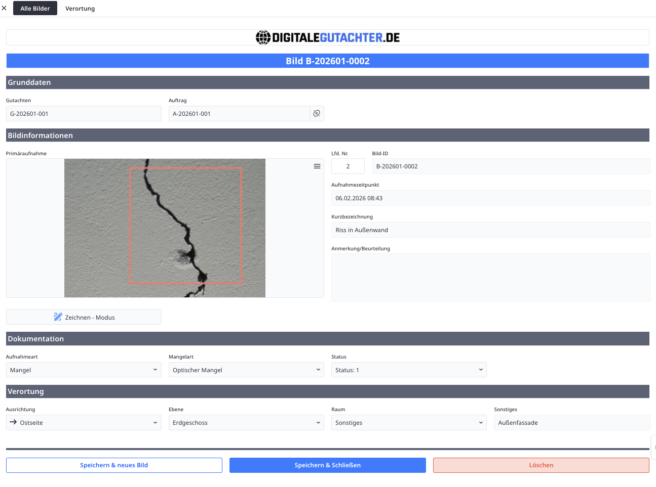Gutachtenerstellung – Ortstermin