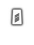 Schwarzes O-Symbol mit vier diagonalen Streifen im Inneren auf grünem Hintergrund.