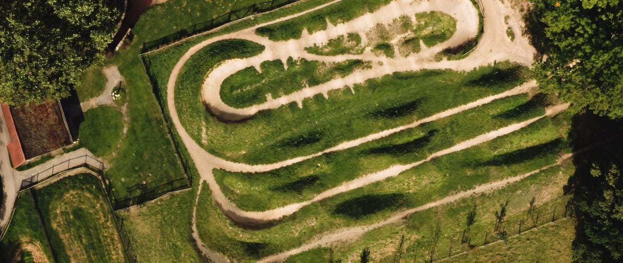 Pumptrack im Aatal von oben
