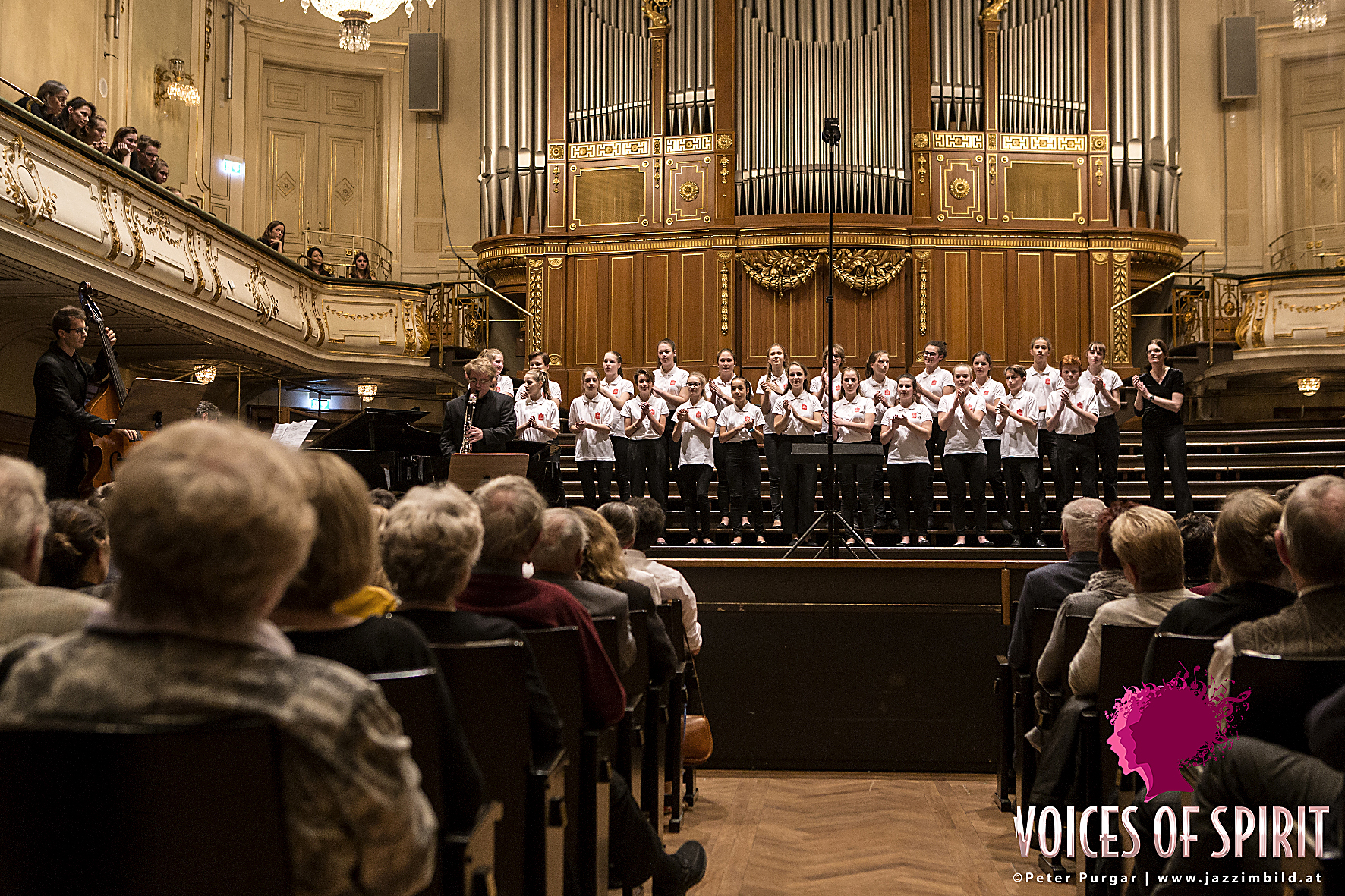 Singschul der Oper Graz with Trio Air de Jazz at the Stefaniensaal gala concert, Voices of Spirit 2017, Graz