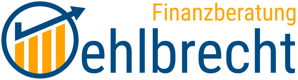 Logo von Finanzberatung Oehlbrecht mit blauem Schriftzug und Kreis-Icon, das ein Balkendiagramm mit Aufwärtspfeil zeigt.