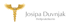 Logo der Heilpraktikerin Josipa Duvnjak mit goldenem Hermesstab auf schwarzem Hintergrund.