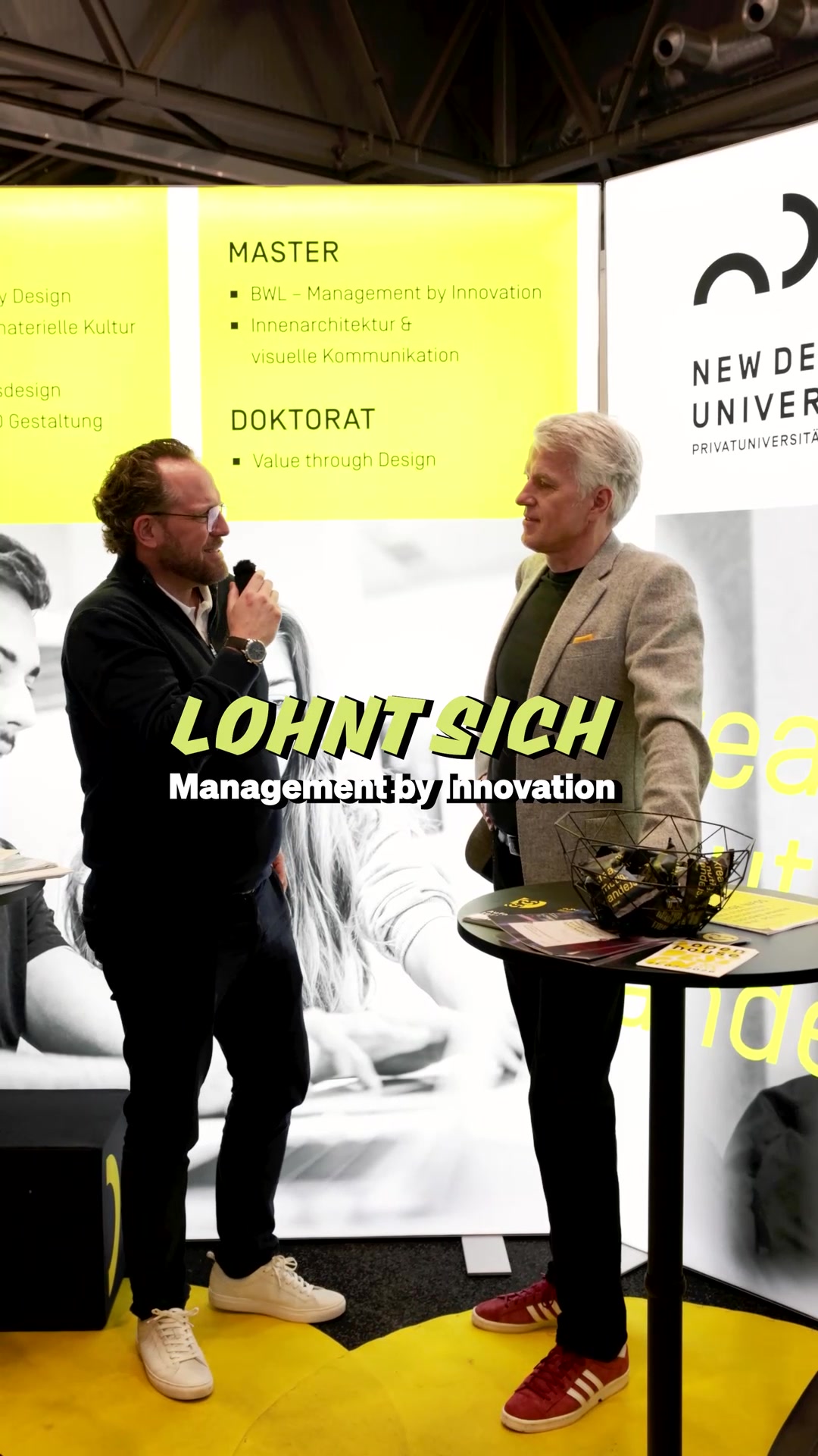 Standbild aus dem Video im Gespräch mit dem Rektor der New Design University